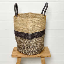 Load image into Gallery viewer, Handmade Jute Storage Basket 45cm – Grey/Natural