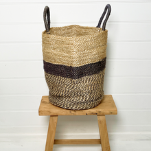 Load image into Gallery viewer, Handmade Jute Storage Basket 45cm – Grey/Natural