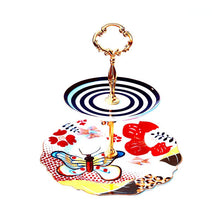 Load image into Gallery viewer, Butterfly & Stripe High Tea Stand