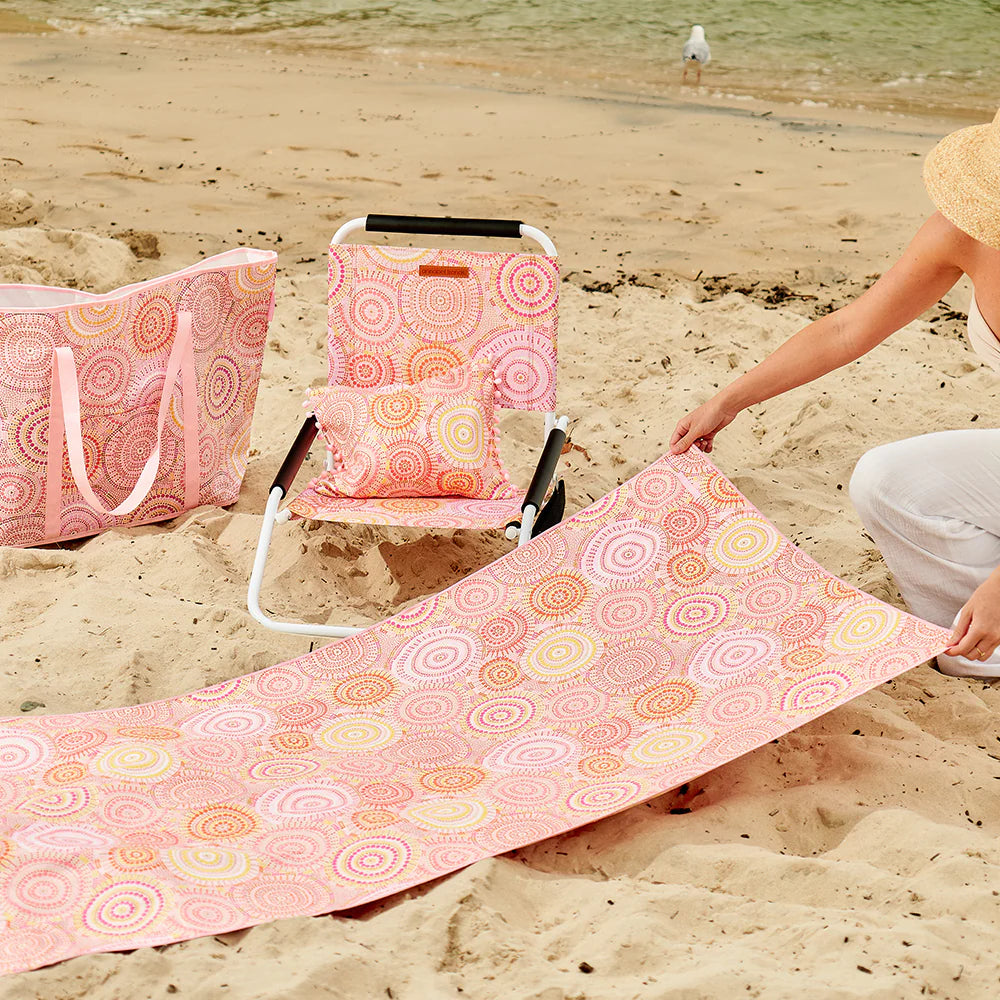 INFLATABLE BEACH PILLOW - THE VACAY OLIVE STRIPE
