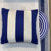 Load image into Gallery viewer, Outdoor Cushion Cover 50cm – Cobalt Deck Stripe