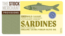 Load image into Gallery viewer, Wild Caught Sardines in Extra Virgin Olive Oil 120g