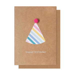 PARTY HAT POM POM CARD