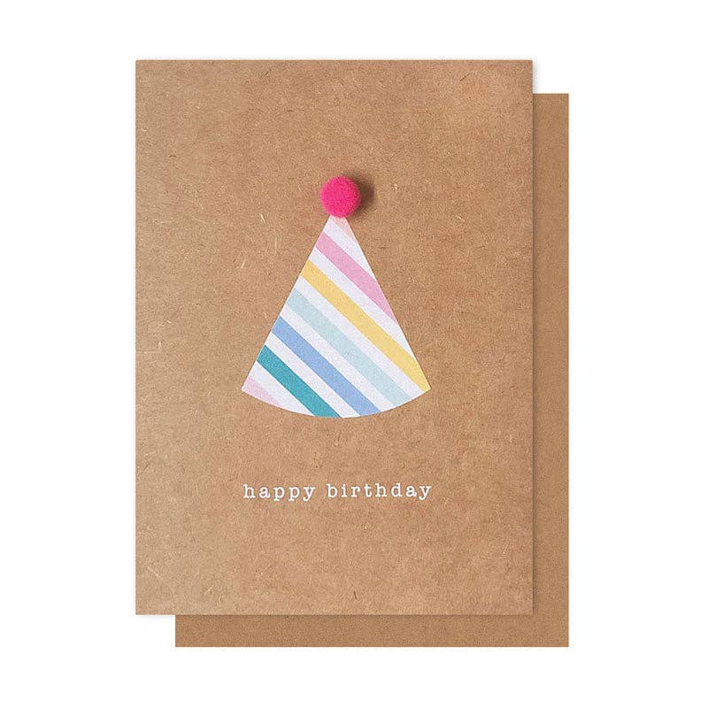 PARTY HAT POM POM CARD