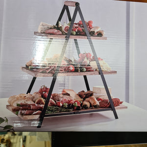 Acacia Wood Serving tower