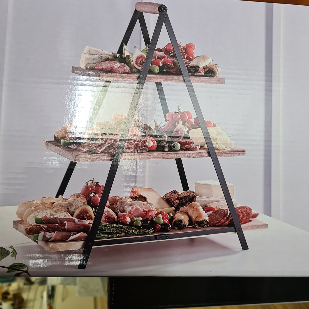 Acacia Wood Serving tower