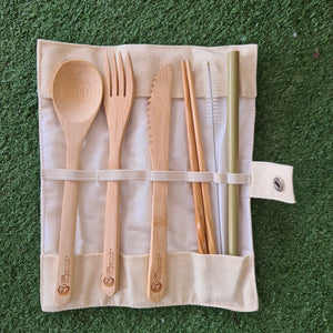 Bamboo Cutlery Travel Pack