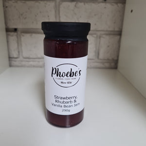 Strawberry, Rhubarb & Vanilla Jam 290g