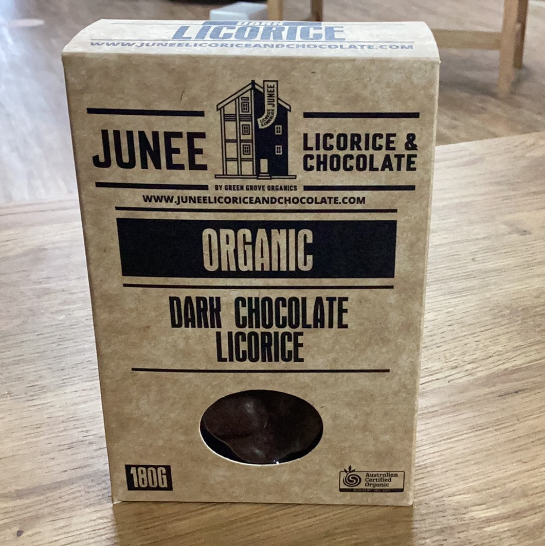 Organic Dark Chocolate Licorice 180g