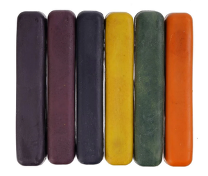 ECO CRAYONS STICKS - 6 COLOUR BOX: 100% natural plant based