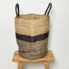 Load image into Gallery viewer, Handmade Jute Storage Basket 45cm – Grey/Natural
