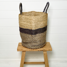 Load image into Gallery viewer, Handmade Jute Storage Basket 45cm – Grey/Natural
