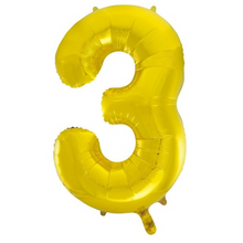 Load image into Gallery viewer, Gold Foil Number Balloon 34’ / 86cm
