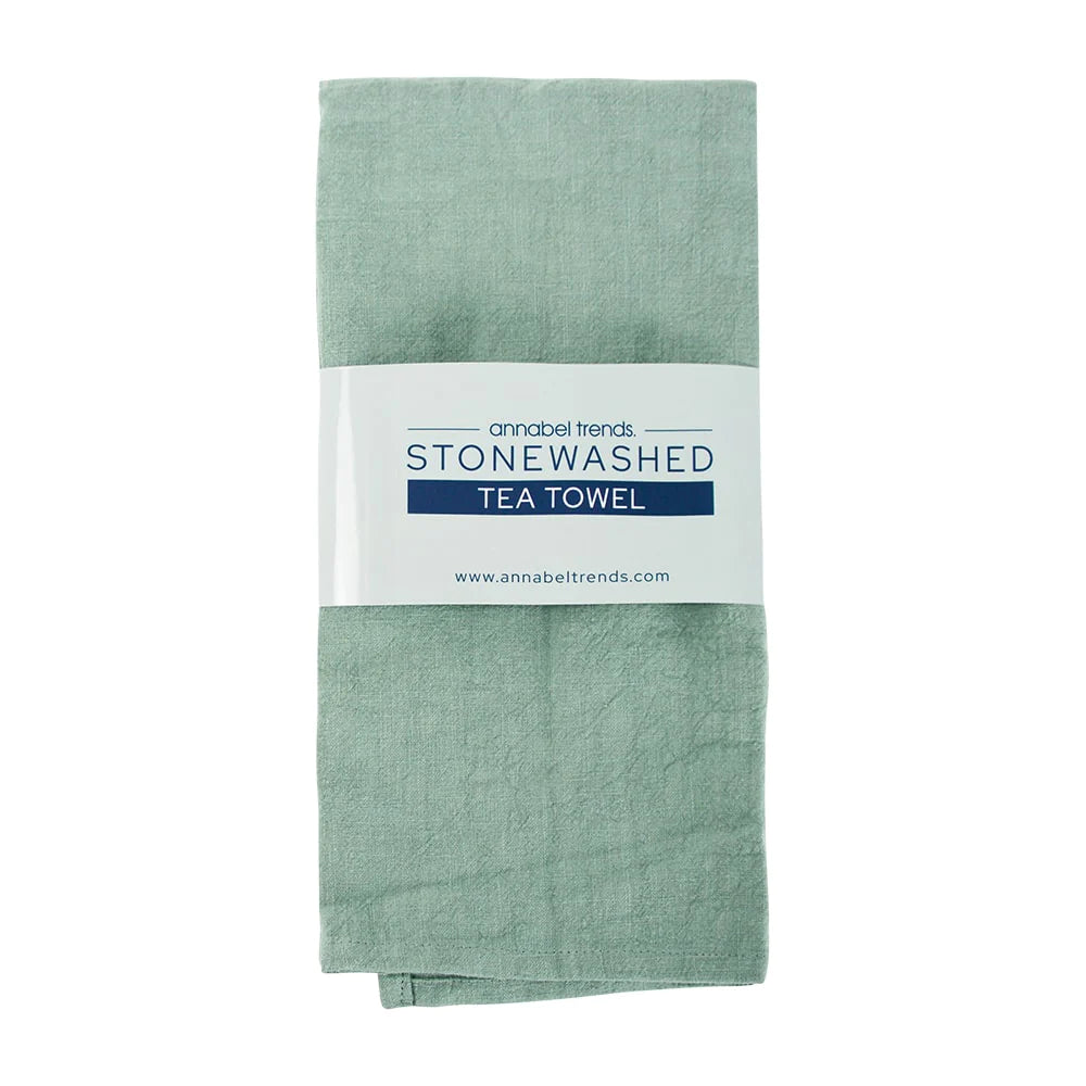 Stonewashed Tea Towel - Sage