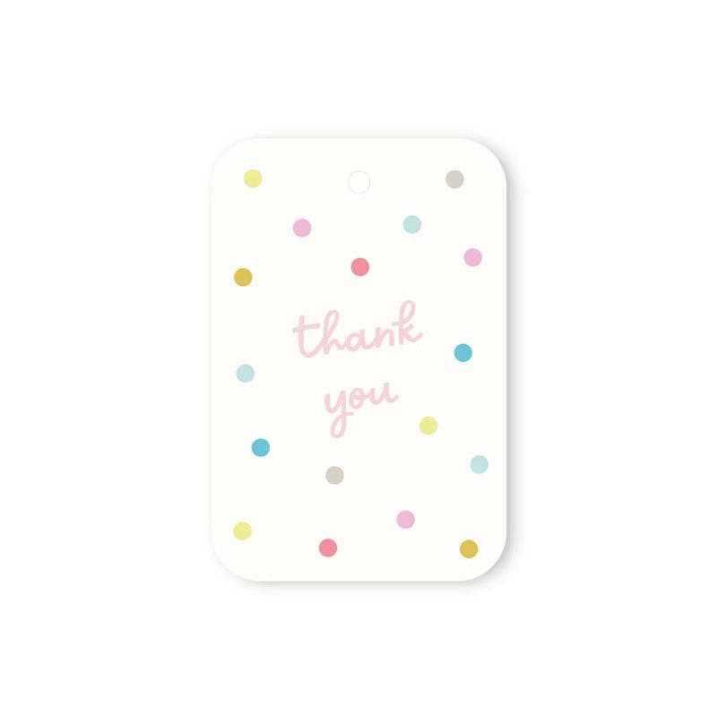 CONFETTI THANK YOU TAG