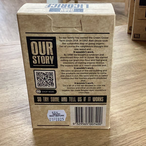 Organic Dark Chocolate Licorice 180g