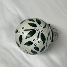 Load image into Gallery viewer, Vine Hand Painted Glass Bauble Green
