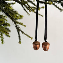 Load image into Gallery viewer, Acorn Pair - Hanging Ornament - Copper Tone
