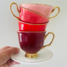 Load image into Gallery viewer, Pale Pink Teacup and Saucer
