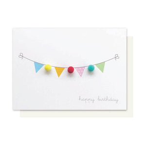 BUNTING POM POM CARD