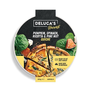 PUMPKIN, SPINACH, RICOTTA & PINE NUT QUICHE 800g