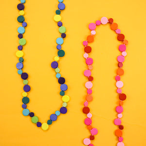Smartie Single Strand Wood Necklace
