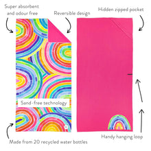 Load image into Gallery viewer, Lordy Dordie Rainbow Sand Free Towel

