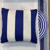Load image into Gallery viewer, Outdoor Cushion Cover 50cm – Cobalt Deck Stripe
