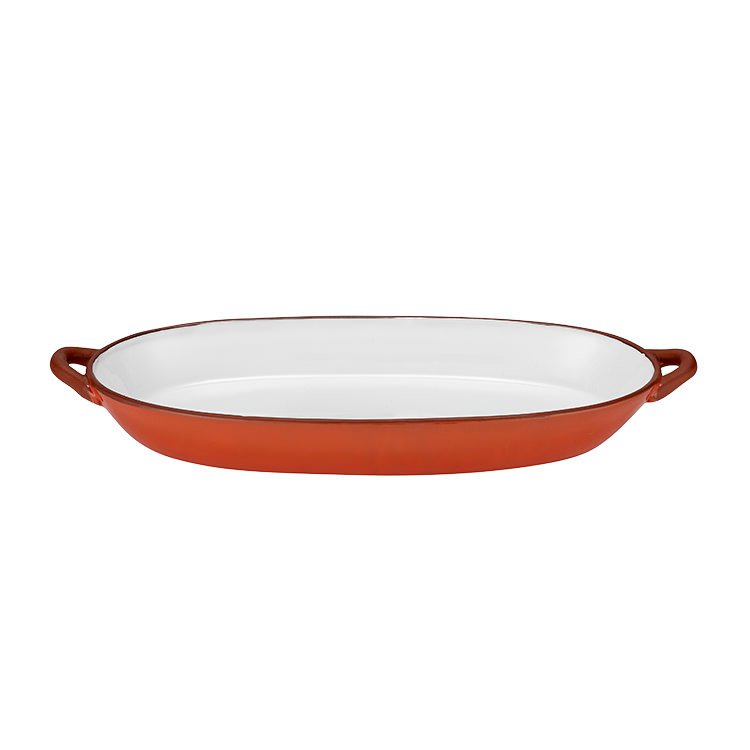 Tapas Burnt Orange Handled Oblong Platter - Ladelle