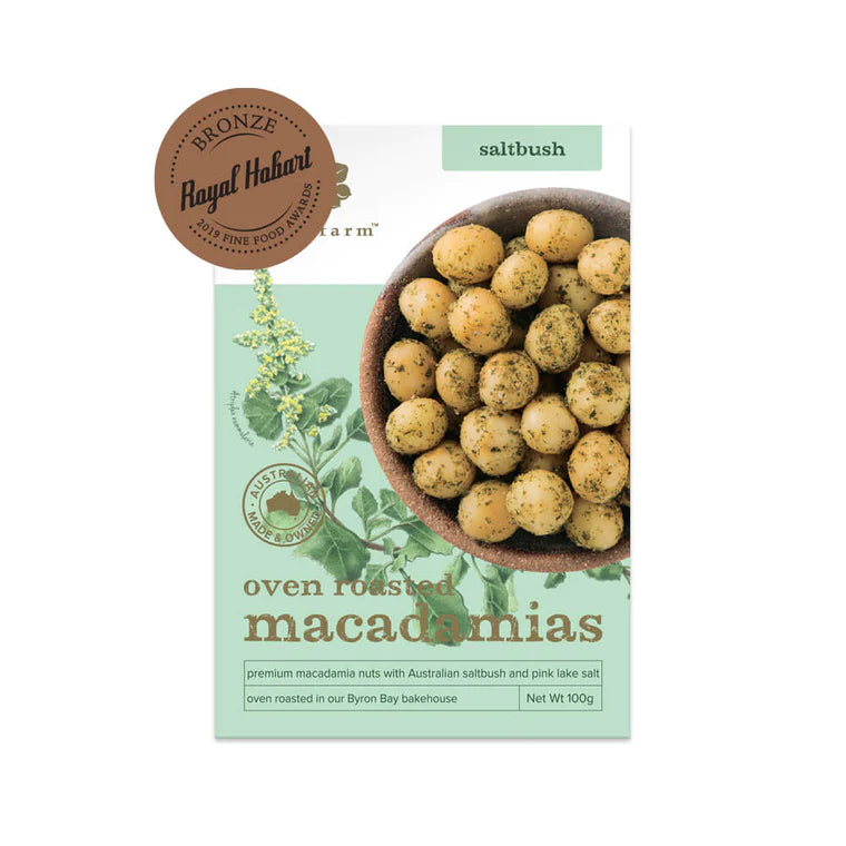 Oven Roasted Macadamias with Sasltbush - 100g