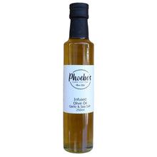 Load image into Gallery viewer, Infused Olive Oil with Garlic &amp; Sea Salt 250ml
