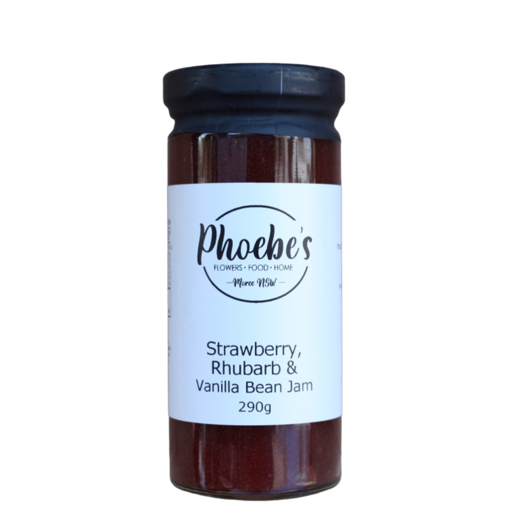 Strawberry, Rhubarb & Vanilla Jam 290g