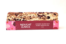 Load image into Gallery viewer, Cherry Hazelnut &amp; Dark Chocolate Nougat | 100g Bar
