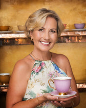 Load image into Gallery viewer, XL Lavender Teacup and Saucer - 375mL
