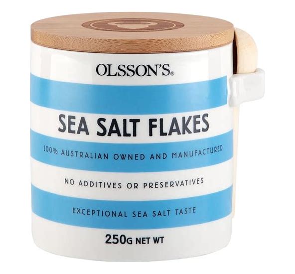 Sea Salt Flakes Stoneware Jar 250g