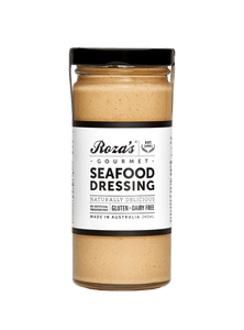 Roza's Gourmet Seafood Dressing, Gluten Free Dairy free. Made in Australia.